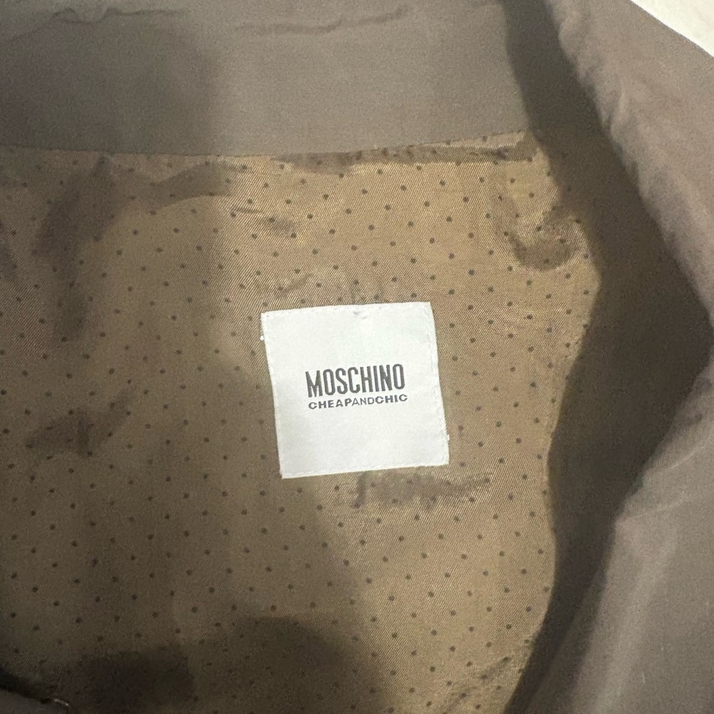 Moschino Double-Breasted Trench Coat Sz 8 - Picture 9 of 10